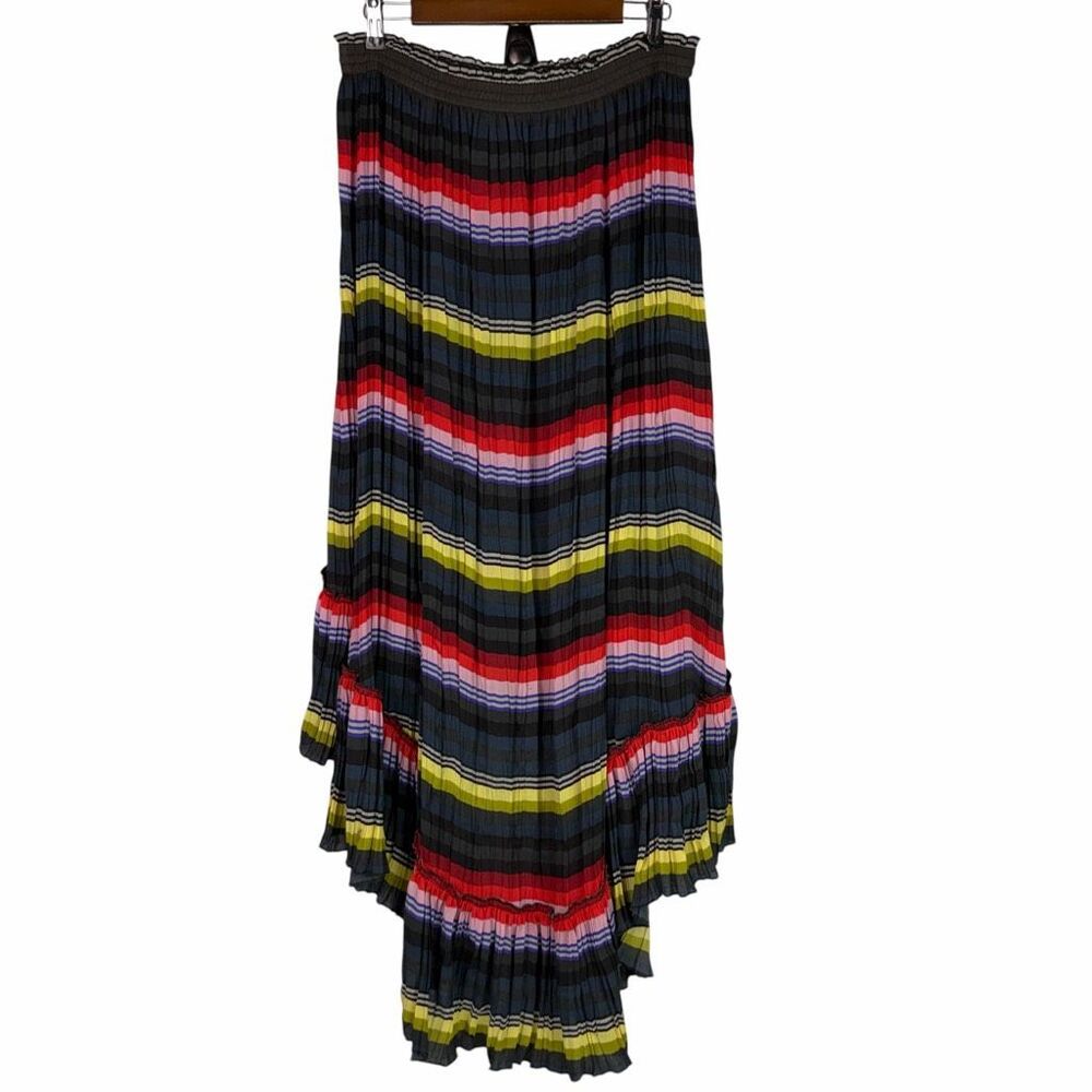 Free People Medium Pleated Hi-Low Skirt Flaws - Picture 2 of 8